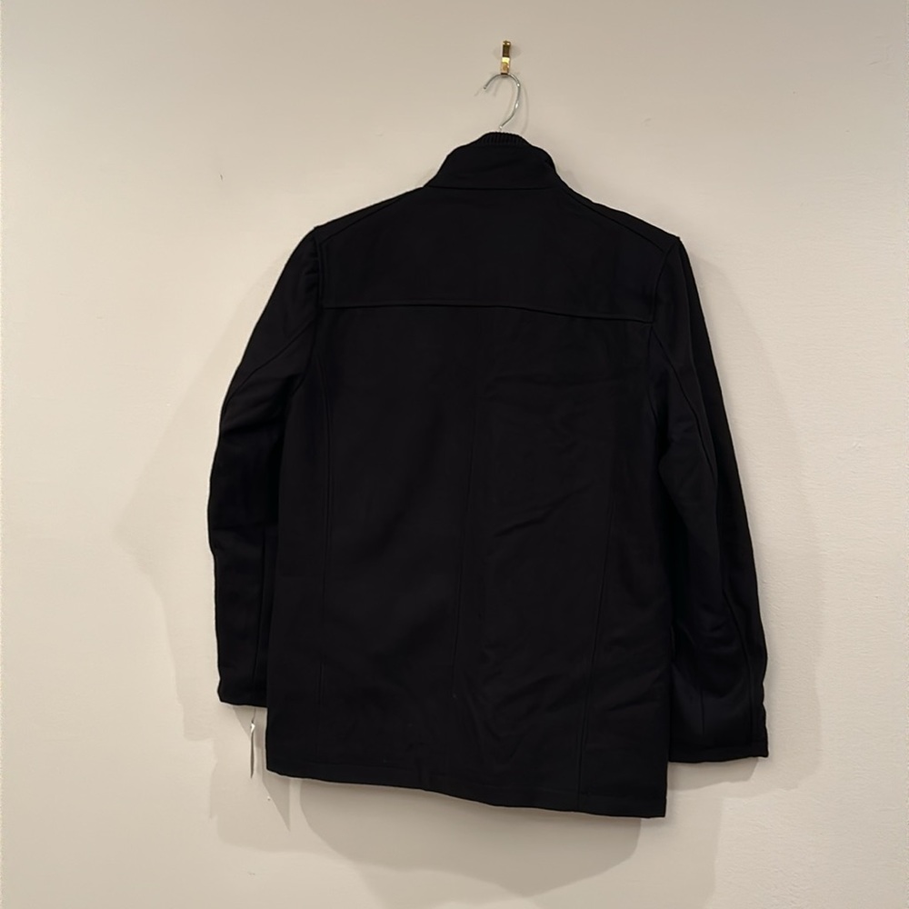 NWT COLE HAAN Men's Melton Jacket / Peacoat in black, sz Medium - Picture 5 of 12